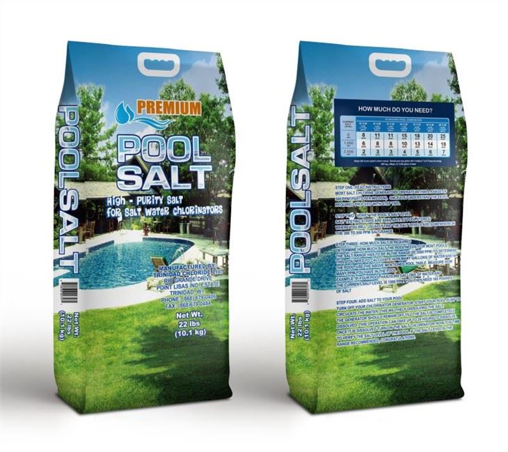 10kg painettu suolapussi valkoisella muovikahvalla
